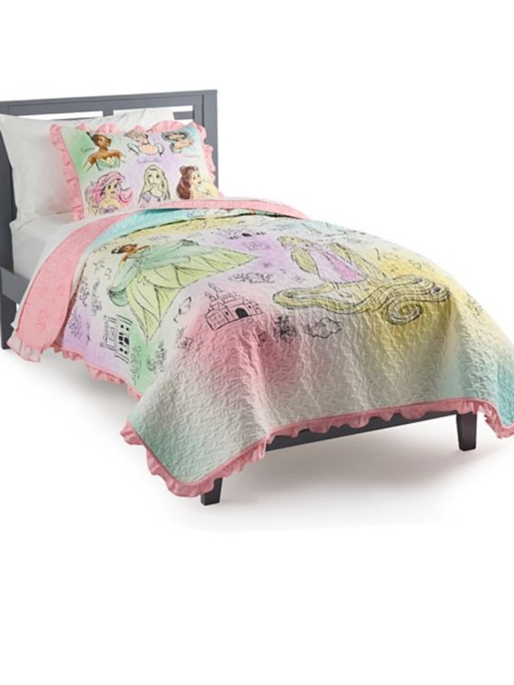 The Big One Disney Princesses Ruffle Quilt Set Full/Queen